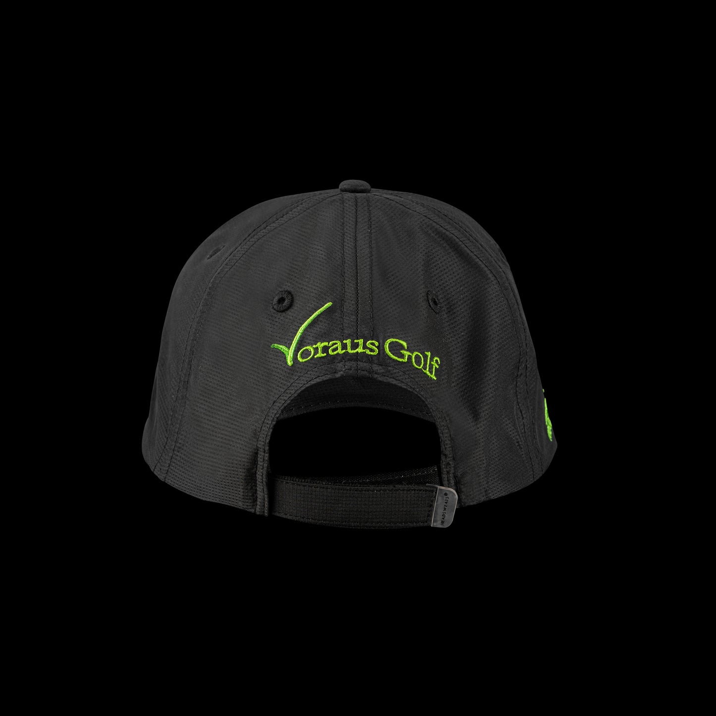 Voraus Performance Golf Hat Black Back view