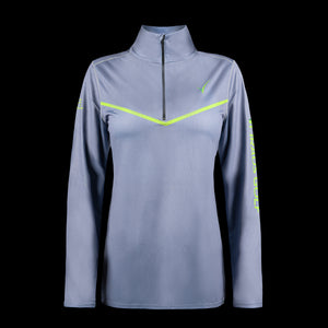 Front view of womens  repreve pullover Grey
