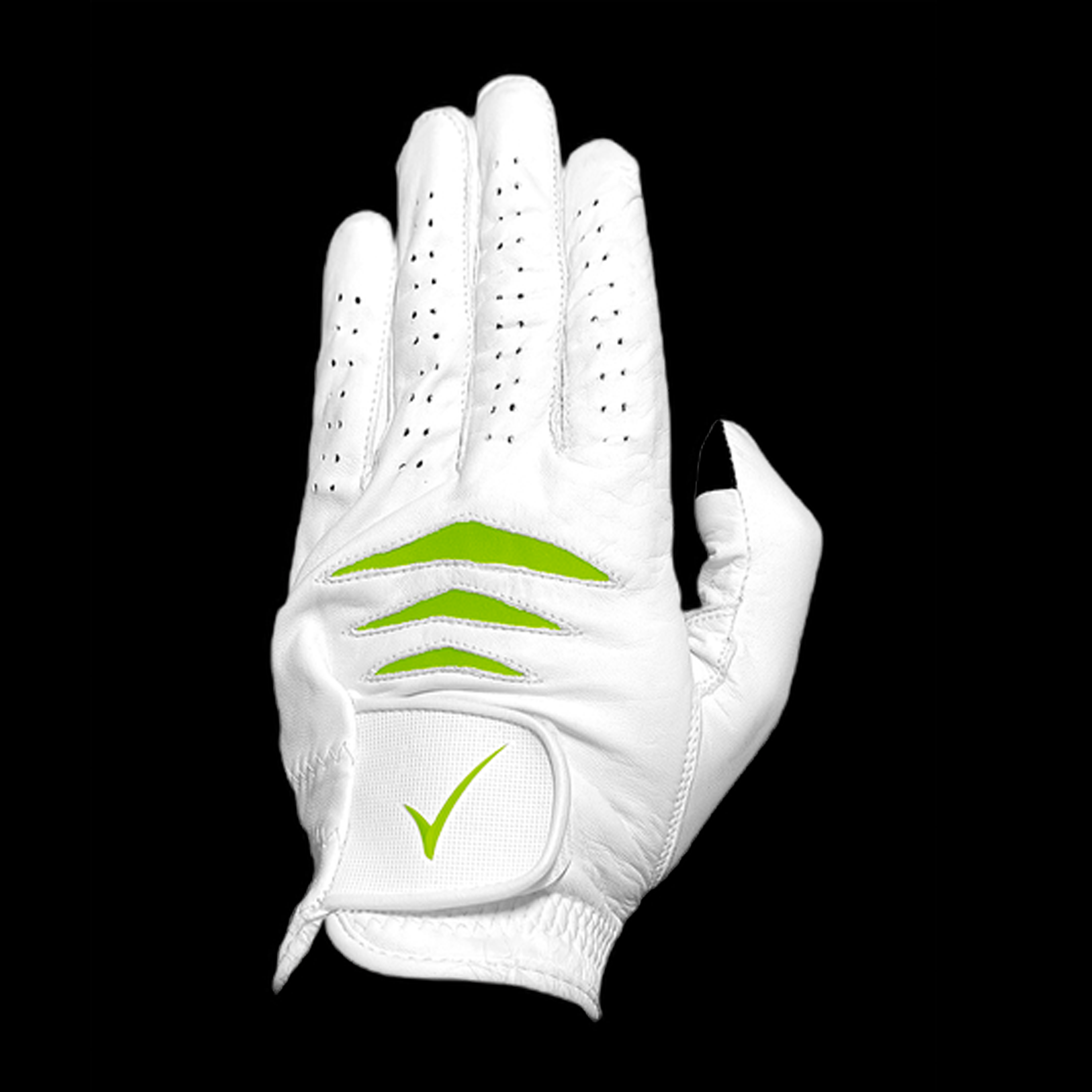 'Through Touch' Golf Glove - White/Green